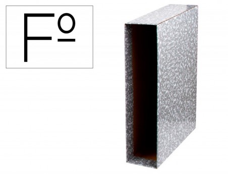 CAIXA PARA PASTA DE ARQUIVO GASPEADA CINZA LP, FOLIO