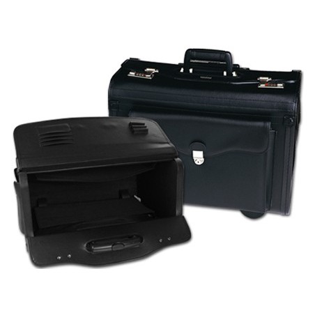 MALA PILOTO PRETA, FECHO COM COMBINACAO, COM RODAS