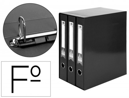 MODULO DE 3 PASTAS DE ARQUIVO LIDERPAPEL 2 ANEIS FOLIO LOMBA
