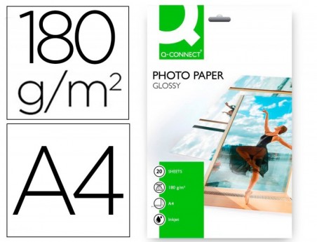 PAPEL FOTOGRAFIA GLOSS, CAIXA 20 FLS, 180 GRS, PAPEL REVESTI