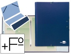 CAPA CLASSIFICADORA LIDERPAPEL COM 12 DEPARTAMENTOS, AZUL
