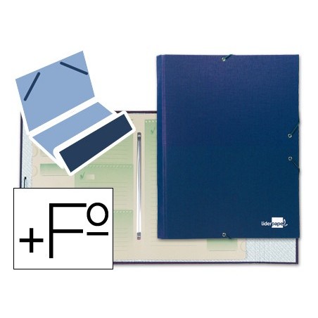 CAPA CLASSIFICADORA LIDERPAPEL COM 12 DEPARTAMENTOS, AZUL