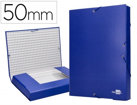 PASTA PARA PROJECTOS LIDERPAPEL, LOMBADA 50MM, AZUL