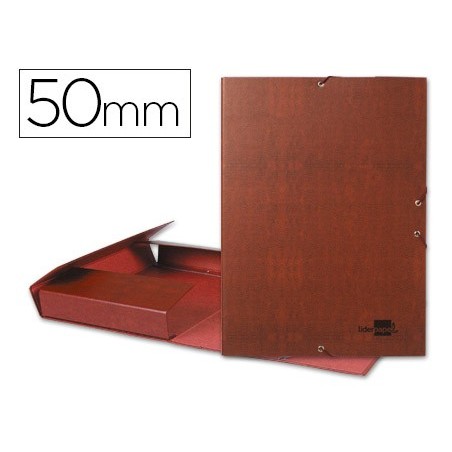 PASTA PARA PROJECTOS LIDERPAPEL, LOMBADA 50MM, EM COURO