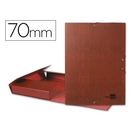 PASTA PARA PROJECTOS LIDERPAPEL, LOMBADA 70MM, EM COURO