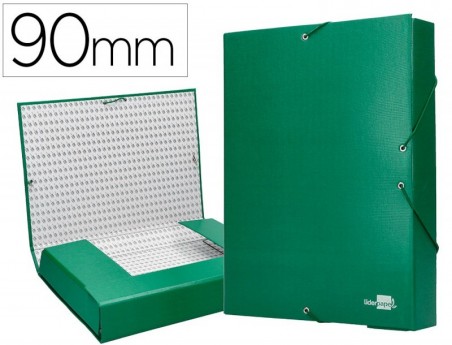 PASTA PARA PROJECTOS LIDERPAPEL, LOMBADA 90MM, VERDE