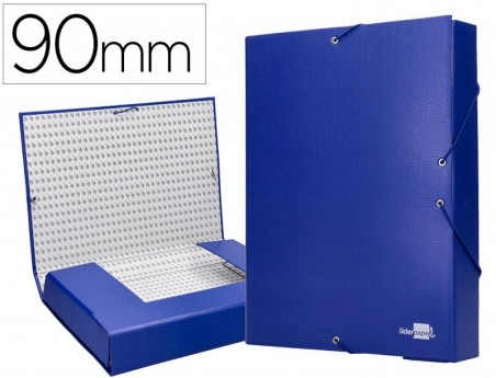 PASTA PARA PROJECTOS LIDERPAPEL, LOMBADA 90MM, AZUL