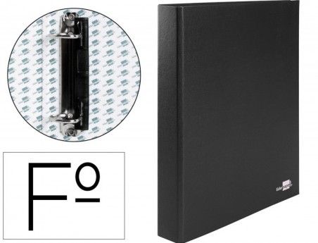 CAPA DE ANEIS PAPER COAT FORRO PVC 2 ANEIS 25 MM PRETO