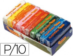 PLASTICINA JOVI BARRA 10 CORES SORTIDAS DE 50 GRS
