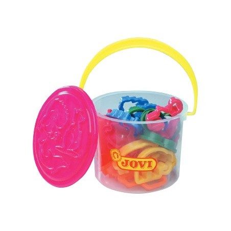 BALDE COM 24 MOLDES PLASTICINA PARA MODELAGEM - 6 MODELOS