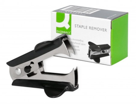 SACA-AGRAFES Q-CONNECT PRETO, PLASTICO E METAL
