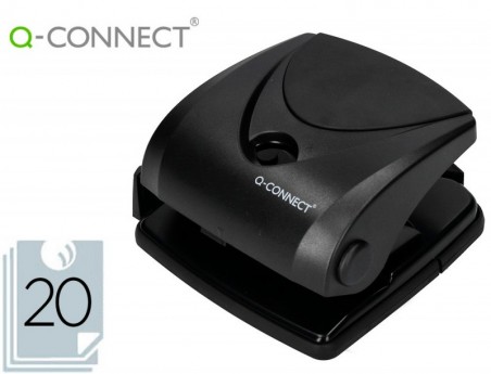 PERFURADOR Q-CONNECT, CAP. 20-25 FOLHAS - PRETO