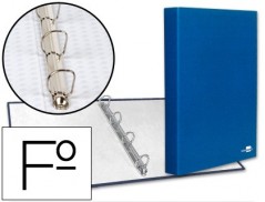 CAPA LIDERPAPEL PAPER COAT 4 ANEIS 25 MM FORRO PVC FOLIO AZU