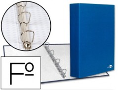 CAPA LIDERPAPEL PAPER COAT 4 ANEIS 40 MM FORRO PVC FOLIO AZU