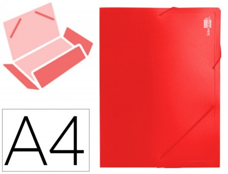 PASTA DE ELASTICOS BEAUTONE COM LOMBADA RIGIDA A4, VERMELHO,