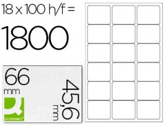 ETIQUETAS ADESIVA A4, Q-CONNECT, 66 X 45,6 MM