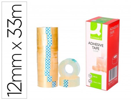 12un FITA ADESIVA 33 MT X 12 MM.