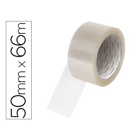 6un FITA ADESIVA TRANSPARENTE 66 MT X 5 CM