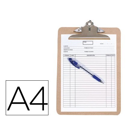 PRANCHETA PORTA-NOTAS Q-CONNECT, COM MOLA METALICA