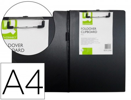 PASTA COM MOLA MINICLIP, Q-CONNECT, A4, PRETO