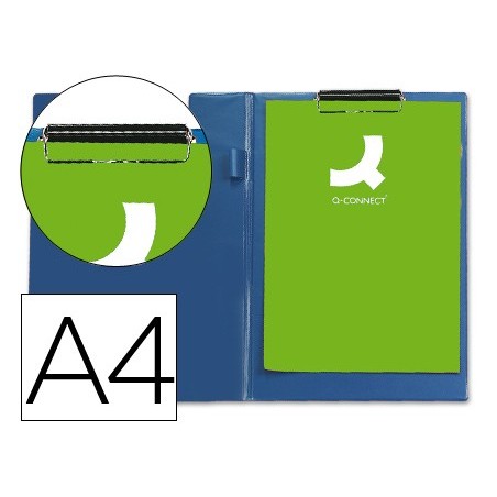 PASTA COM MOLA MINICLIP, Q-CONNECT, A4, AZUL