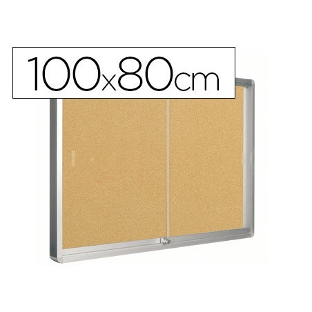 VITRINA DE PAREDE COM PORTA Q-CONNECT COM 100 X 80 CM
