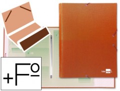 CAPA CLASSIFICADORA LIDERPAPEL COM 12 DEPARTAMENTOS, LARANJA