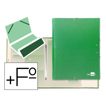 CAPA CLASSIFICADORA LIDERPAPEL COM 12 DEPARTAMENTOS, VERDE