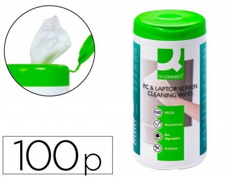 TOALHETES DE LIMPEZA Q-CONNECT PARA ECRAS E TECLADOS
