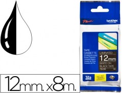 FITA BROTHER TZE-335 PRETO-BRANCO 12MM COMPRIMENTO 8MTS