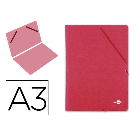 PASTA DE ELASTICOS LIDERPAPEL, A3, VERMELHO