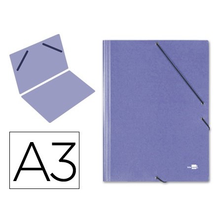 PASTA DE ELASTICOS LIDERPAPEL, A3, AZUL