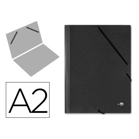 PASTA DE ELASTICOS LIDERPAPEL, A2, PRETO