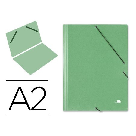 PASTA DE ELASTICOS LIDERPAPEL, A2, VERDE