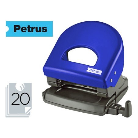 PERFURADOR PETRUS 62 COLOR, CAP. 20 FOLHAS - AZUL