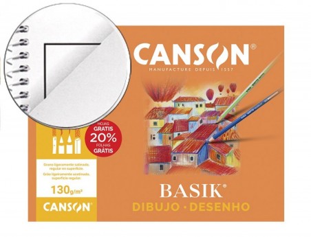 PAPEL DESENHO BASIK 210X297 -130 GR. -COM ESQUADRIA -MINIPAC