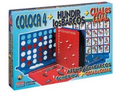 JOGOS DE MESA FALOMIR - QUATROEM LINHA+QUEM + QUEM+BARCOS