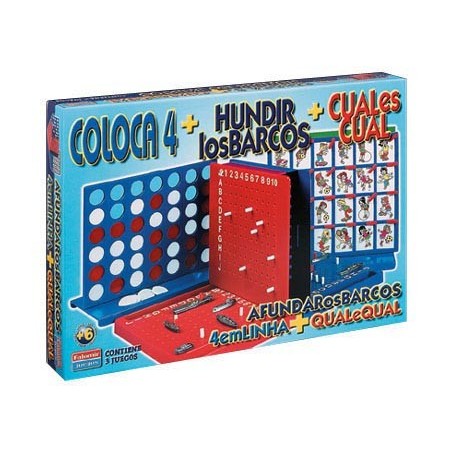 JOGOS DE MESA FALOMIR - QUATROEM LINHA+QUEM + QUEM+BARCOS