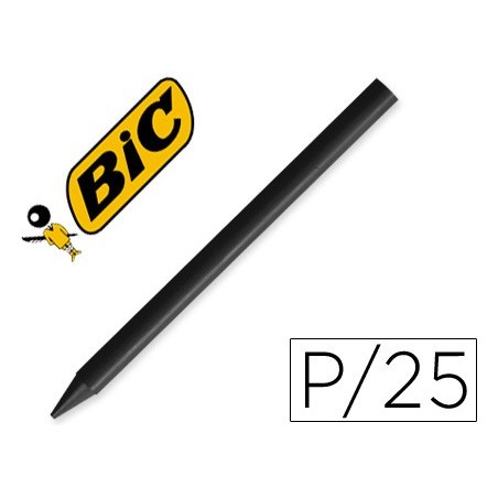 LAPIS CERA UNICOLOR COM 25 LAPIS PRETO