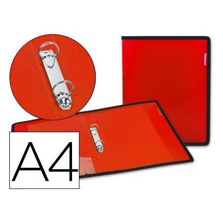 PASTA EM POLIPROPILENO BEAUTONE, A4, 2 ANEIS, VERMELHA