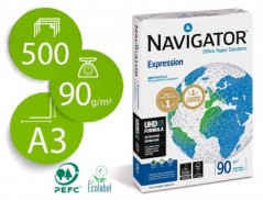 PAPEL FOTOCOPIA NAVIGATOR, A3, EMB. 500 FOLHAS, 90 GRS