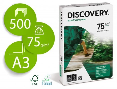 PAPEL MULTIFUNCOES DISCOVERY,  A3, EMB. 500 FLS, 75 GRS