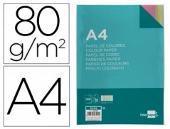 PAPEL DE COR LIDERPAPEL A4 EMB. 100 FLS 4 CORES X 25 FOLHAS