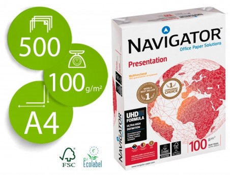 PAPEL FOTOCOPIA NAVIGATOR, A4, EMB. 500 FOLHAS, 100 GRS