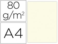 PAPEL DE COR LIDERPAPEL DIN A4 80 GR CREME -PACK DE 100 FOLH