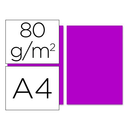 PAPEL DE COR LIDERPAPEL A4, EMB. 100 FLS, FUCSIA