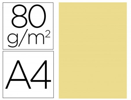 PAPEL COR LIDERPAPEL DIN-A4 80 GR AMARELO -RESMA DE 100 FOLH