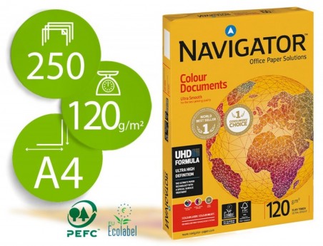 PAPEL FOTOCOPIA NAVIGATOR, A4, EMB. 250 FOLHAS, 120 GRS