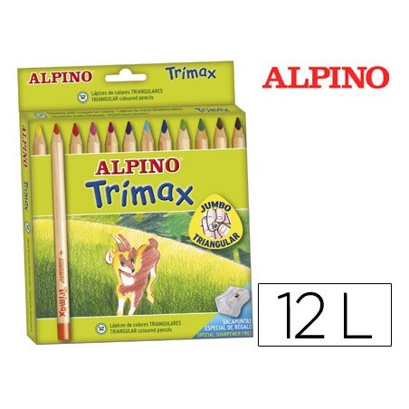 LAPIS DE CORES TRIMAX ALPINO. 12 UNIDADES
