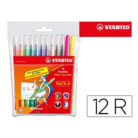 MARCADOR TRIO STABILO 12 CORES